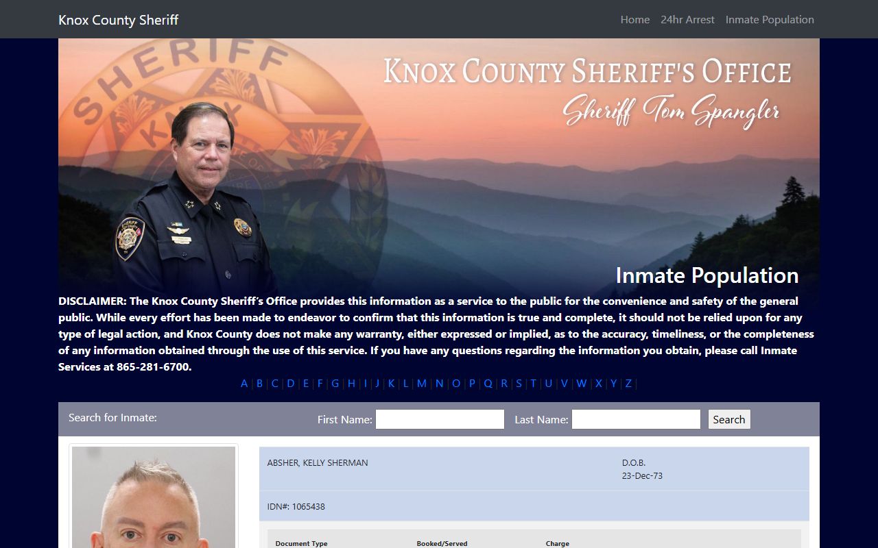 Knox County jail mugshots and inmate roster search